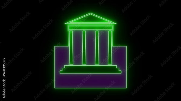 A simple home icon typically features the outline of a house with a triangular roof, rectangular body, and sometimes a small door or window, symbolizing a place of residence or homepage. Stock Video