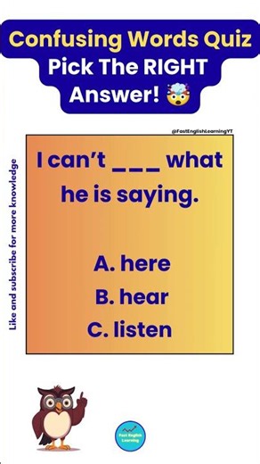 🔥 Confusing Words Quiz – Pick the RIGHT Answer! 🤯 99% Get It Wrong!