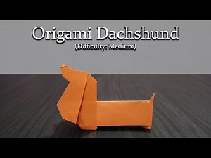 Origami Dachshund Dog: Step-by-Step Tutorial For beginners!