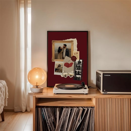 Matchbox Poster Template, Custom Matchbook Art, Anniversary Gift for Boyfriend, Printable Gifts for Him and Her, Collage Wall Prints - Etsy