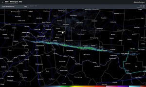Patchy freezing drizzle is being observed for ~1-2 hours behind the thin line of snow, further adding to the potential for isolated slick spots. The partial melting of snow on initially-warm roads is allowing for some refreeze on untreated surfaces. Exercise caution if traveling! | US National Weather Service Wilmington OH