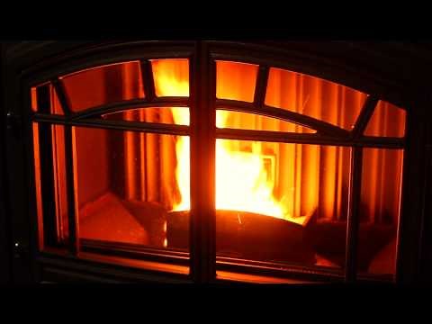 Enviro M55 Cast Iron Pellet Stove Burn Video