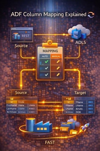 What is Column Mapping in Azure Data Factory?