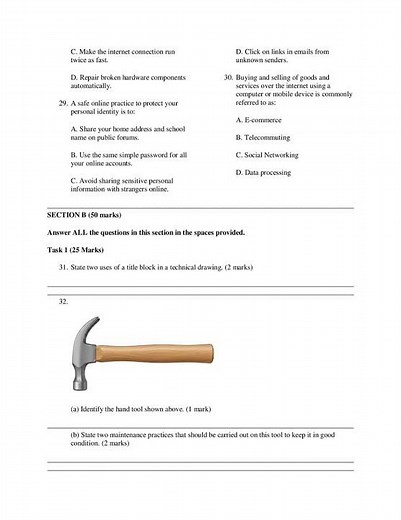 Grade 9 Pre-Technical Studies Paper 1 Mid Term 2 2026 Exam