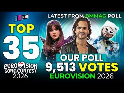 TOP 35 Songs by 9,513 Votes (Our Poll) - 6 April 2026 - Eurovision Song Contest 2026 - All Songs