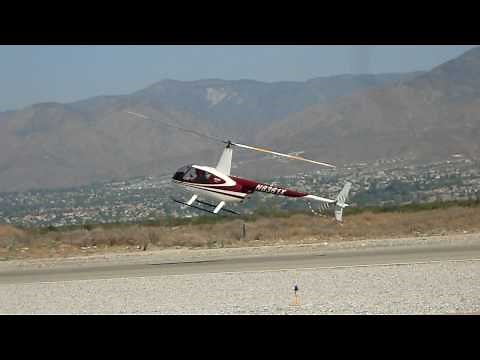 Perfect full down autorotation Robinson R44