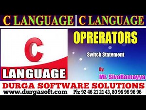 C Language tutorial||onlinetraining||switch statement by Sivaramayya