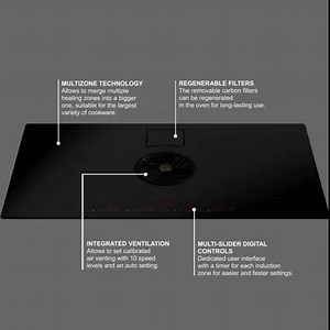 Integrating powerful induction cooking and innovative ventilation, the #BertazzoniProfessionalSeries 36-inch induction downdraft cooktop is powerful, efficient, and elegant. The induction cooktop is distinguished by its multizone technology and intuitive touch-through-glass user interface with precision controls. The integrated hood, available in suction or filtering mode, has 10-speed selections and automatic control for a fully integrated ventilation experience. Learn more about the technology
