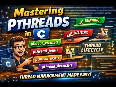 “Struggling with Threads? 😳 Learn pthread_create, join, exit & detach in One Video!”