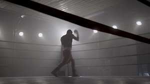 Download Portrait of boxer in ring for free