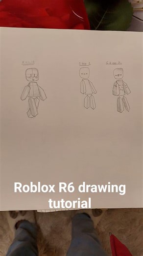 Roblox R6 drawing tutorial #roblox #drawing #forsaken #c00lkidd #memes #robloxart #robloxdrawing