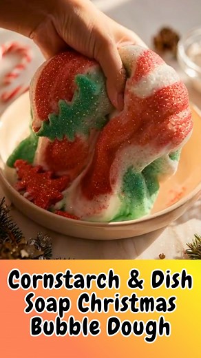 26K views · 125 reactions | Cornstarch & Dish Soap Christmas Bubble Dough : Soft, Bubbly, Festive & Scented - A Holiday Sensory Dough That Feels Like Snow and Smells Like Christmas Magic! | Tasty Gastronomic | Facebook