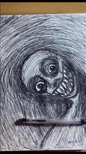 Scary drawing tutorial #scary #drawing