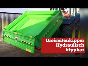 Heckmulde Dreiseitenkipper Hydraulisch kippbar vom Agrospar.de Heckcontainer #shorts