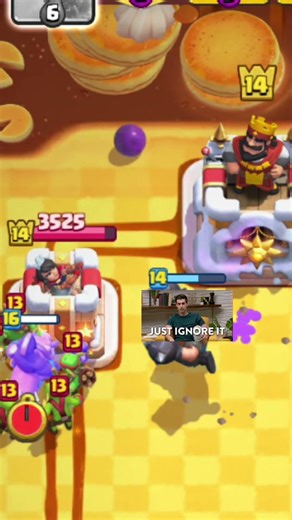Mega Knight ignores King Tower 😂#clashroyale