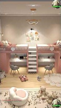 A Bedroom Concept for Two Girls I Recently Designed #roomdesignconcept #kidsbedroomdesign