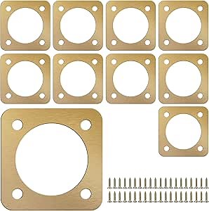 10Pcs Bird House Guard with Copper Portal 1 1/2 Inch Opening Rustproof Metal Bluebird House Predator Guard with Screw Sturdy Bird House Hole Protector Guard for Outdoor