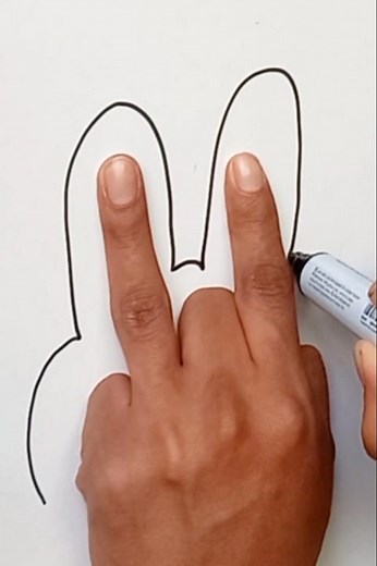 Tutorial como dibujar un conejito #dibujo #conejo #dibujosfaciles #dibujoscreativos #shortsvideo