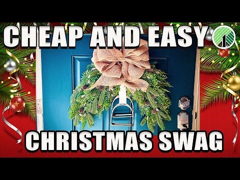 How To Make A Christmas Swag Using Dollar Tree Christmas Trees