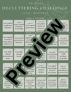 Expert Made 30 Day Declutter Challenge for Beginners - Etsy