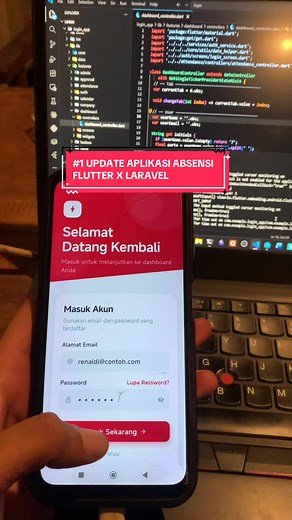 Aplikasi Absensi menggunakan Flutter dan Laravel, penambahan fitur GPS Tracking dan Selfie Verification. #AplikasiAbsensi #aplikasiabsensionline #absensidigital #laravel #flutter