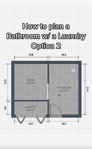 Bathroom with Laundry Design: Option 2
