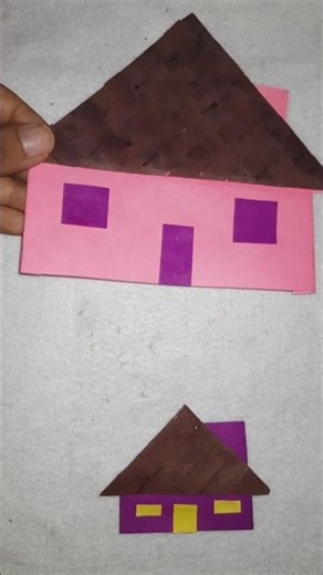 Easiest Origami House in 1 minute - Simple creations anyone can master! #diy #shorts #origami