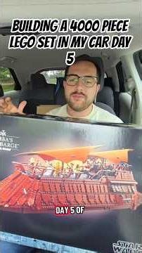 building the lego star wars ucs jabbas sail barge in mt car on my lunch day 5. lego build #lego