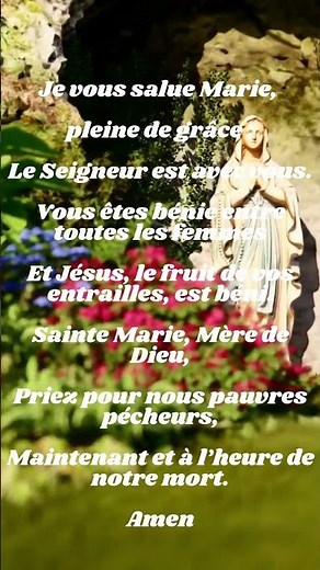 JE VOUS SALUE MARIE (priere catholique)