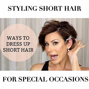1.2M views · 3.5K reactions | I'm showing you some of my favorite ways to dress up a look with a short hairstyle! | Dominique Sachse | Facebook