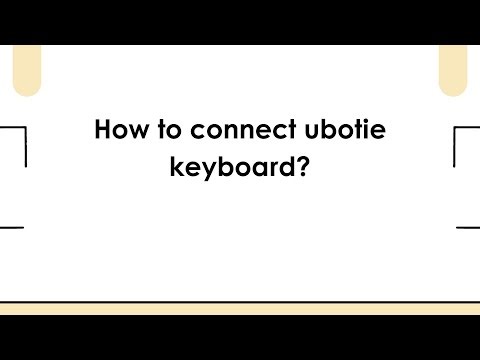 How to connect ubotie keyboard?