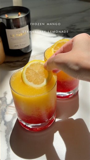 Frozen Mango Strawberry Lemonade 🍓🥭 | Refreshing Summer Drink