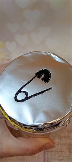 Let's draw a safety pin🧷#asmr#foildrawing#satisfying#oddlysatisfying#relaxing#shorts