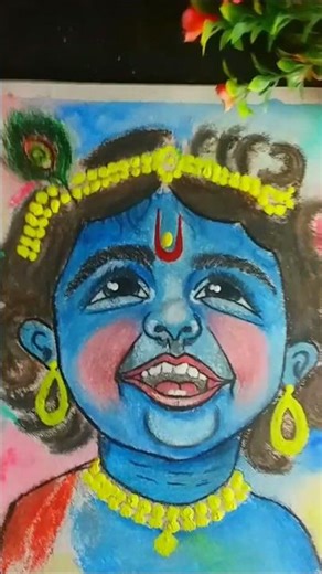 littel krishna #art #drawing #youtube#shorts