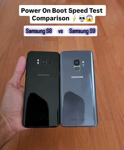 Samsung Galaxy S8 vs Samsung Galaxy S9 Power On Boot Speed Test Comparison Ultimate Speed⚡😱 #shorts
