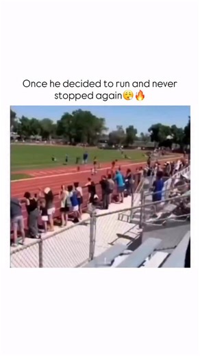 Sarcasm | This video captures a humorous moment during a youth track meet, where a young boy in a blue uniform takes off on a run of his own after a... | Instagram