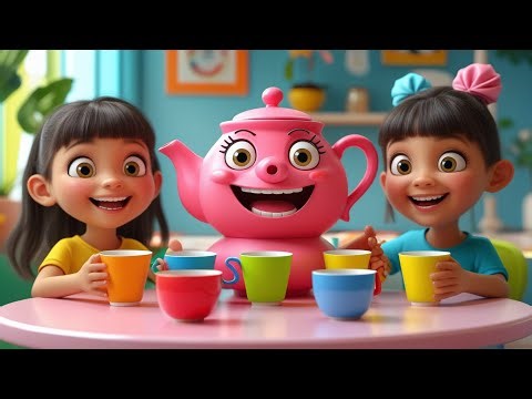 "I'm a Little Teapot ☕👶 Cute Kids Tea Party Song | Nursery Rhymes & Baby Cartoon"
