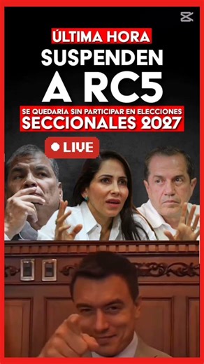 El juez de (TCE), Joaquín Viteri, suspendió por nueve meses a la Revolución Ciudadana. #ecuador