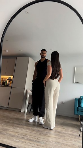 Ibrahim & Emalia | tracksuit season has entered the chat  | @aybl IE10 Ems: Varsity Oversized Straight Leg Joggers & Hoodie in Sand Ib: Academy Oversized... | Instagram