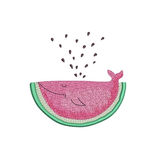 Watermelon Whale Embroidery Design, Fruit Digital File, 3 Sizes - Etsy