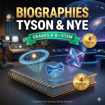 Neil deGrasse Tyson & Bill Nye Astronomy STEM Science Crossword With Word Bank