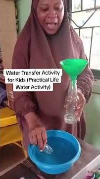 Simple Water Activity: Bottle Filling for Toddlers (Water Transfer Skill)
