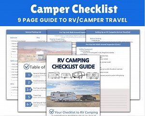 RV Camping Checklist, Printable PDF Guide | Instant Download | New to Camping Planner | Travel Trailer, Fifth Wheel, RV Camper How to Guide - Etsy Canada
