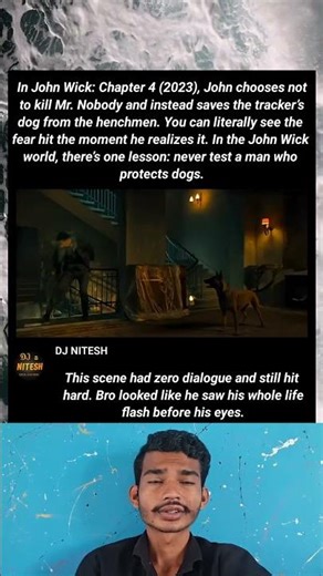 In John Wick: Chapter 4 (2023), John chooses not to kill Mr. Nobody and instead saves the tracker’s
