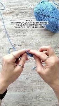 Easy Lace Knitting Pattern 🧶 Beginner-Friendly Summer Stitch | Tutorial #knitting #stitch