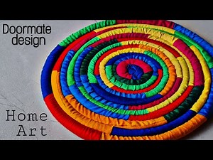 Very beautiful doormat idea/How To Make With old clothes/Paydan design