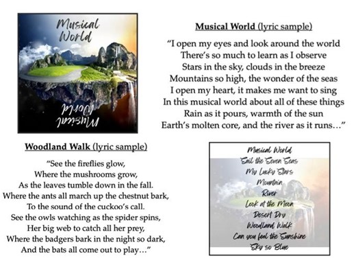 Musical World – 10 Original Songs with Backing Tracks & Lyrics (KS2 / KS3) | Teaching Resources