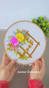 9.7K views · 77K reactions | Hello my dear friends This is my new ribbon embroidery design, I hope you like it殺 #tutorial #embroidery #ribbon #flower #sulampita #craft | Asnimar Embroidery | Facebook