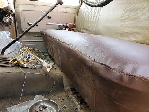 Rebuild restore 1966 GMC Chevy truck bench seat bottom part 1 Cushion