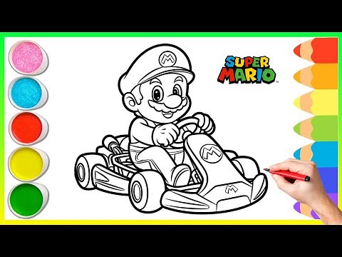 Coloring Fun Super Mario | Easy Mario Bros Drawing & Coloring for Kids!